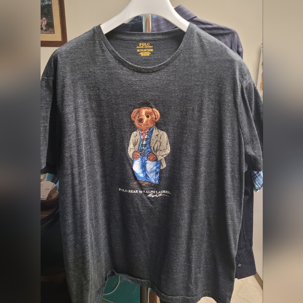 POLO BEAR tee shirt XXL mens grey Ralph Lauren